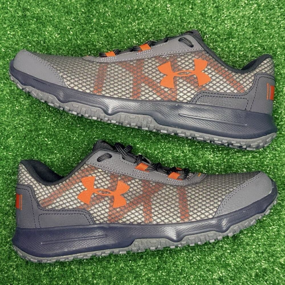 Under Armour UA Toccoa Running Shoes Rhino Grey Orange Men’s 10.5 NEW